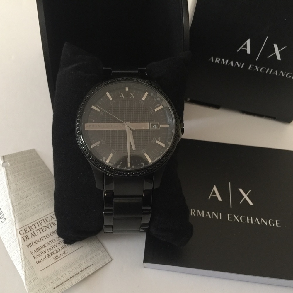 ARMANI EXCHANGE Black Dial Ion-plated Men's Watch
